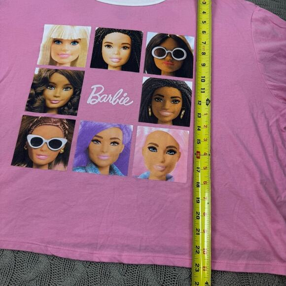 Barbie Pink and White Short Sleeve Tee & Short Set ~ XXXL, 22W/24W - Picture 6 of 14